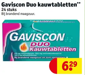 Kruidvat Gaviscon Duo kauwtabletten** 24 stuks aanbieding