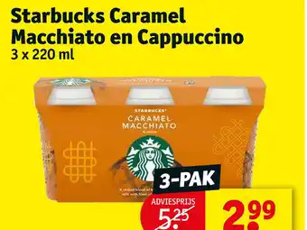 Kruidvat Starbucks Caramel Macchiato en Cappuccino 20 ml aanbieding