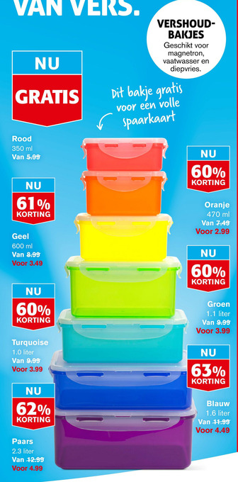Hoogvliet Vershoudbakjes aanbieding