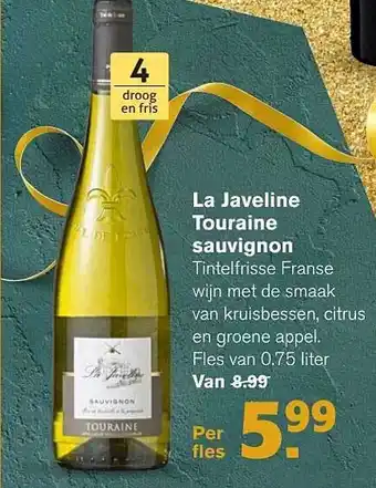 Hoogvliet La Javeline Touraine Sauvignon-75-cl aanbieding