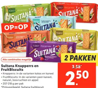 Lidl Sultana Knapperrs en Fruit Biscuits aanbieding