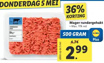 Lidl Mager rundergehakt aanbieding