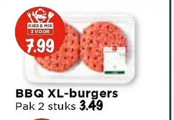 Vomar Voordeelmarkt BBQ XL-burgers 2 stuks aanbieding