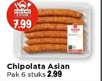 Vomar Voordeelmarkt Chipolata asian 6 stuks aanbieding