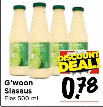 Vomar Voordeelmarkt G'woon slasaus 500ml aanbieding