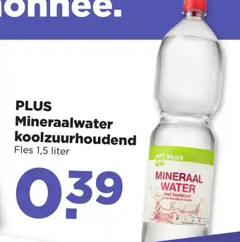 PLUS PLUS Mineralwater koolzuurhoudend 1.5L aanbieding