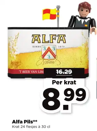 PLUS Alfa pils 24*300ml aanbieding