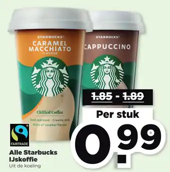 PLUS Alle Starbucks IJskoffie Uit de koeling aanbieding