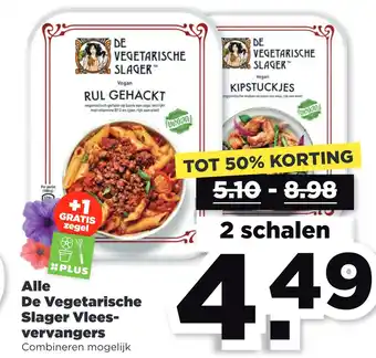 PLUS Alle De Vegetarische Slager Vlees- vervangers aanbieding