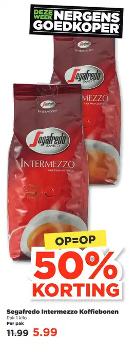 PLUS Segafredo lIntermezzo Koffiebonen aanbieding