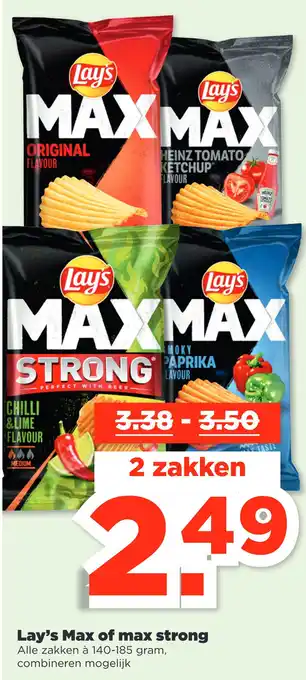 PLUS Lay's Max of max strong aanbieding