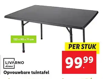 Lidl Livarno Home Opvouwbare Tuintafel aanbieding