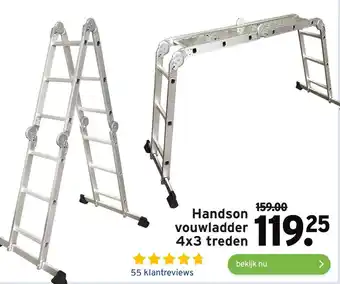 GAMMA Handson vouwladder 4x3 treden aanbieding