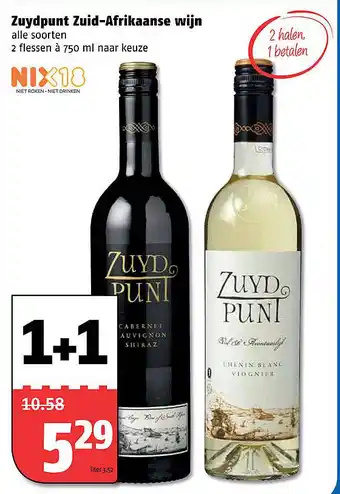 Poiesz Zuydpunt Zuid-Afrikaanse wijn 750ml aanbieding