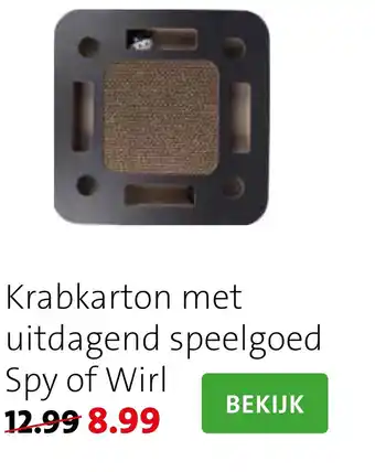 Intratuin Krabkarton met uitdagend speelgoed Spy of Wirl aanbieding