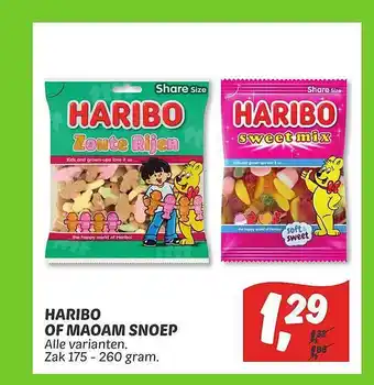 Dekamarkt Haribo Of Maoam Snoep aanbieding