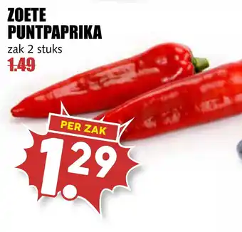 MCD Supermarkt ZOETE PUNTPAPRIKA aanbieding