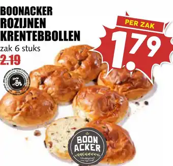 MCD Supermarkt BOONACKER ROZIJNEN KRENTEBBOLLEN aanbieding