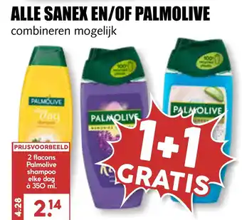 MCD Supermarkt ALLE SANEX EN/OF PALMOLIVE aanbieding