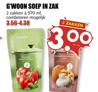 MCD Supermarkt G'woon soep in zak aanbieding