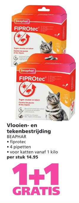 Ranzijn Vlooien- en tekenbestrijding BEAPHAR aanbieding