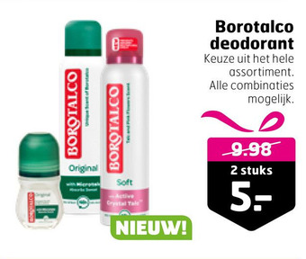 Trekpleister Borotalco aanbieding