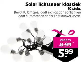 Trekpleister Solar lichtsnoer klassiek 10 stuks aanbieding