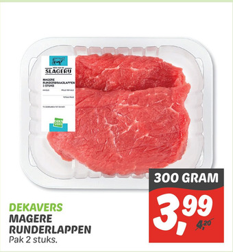 Dekamarkt Magere Runderlappen aanbieding