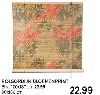 Xenos Rolgordijn bloemenprint 90x180cm aanbieding