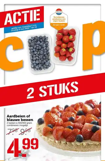 Coop Aardbeien Of Blauwe Bessen aanbieding