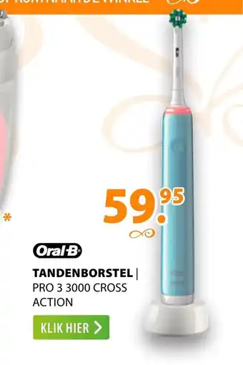 Expert Oral-B Tandenborstel Pro 3 3000 Cross Action aanbieding