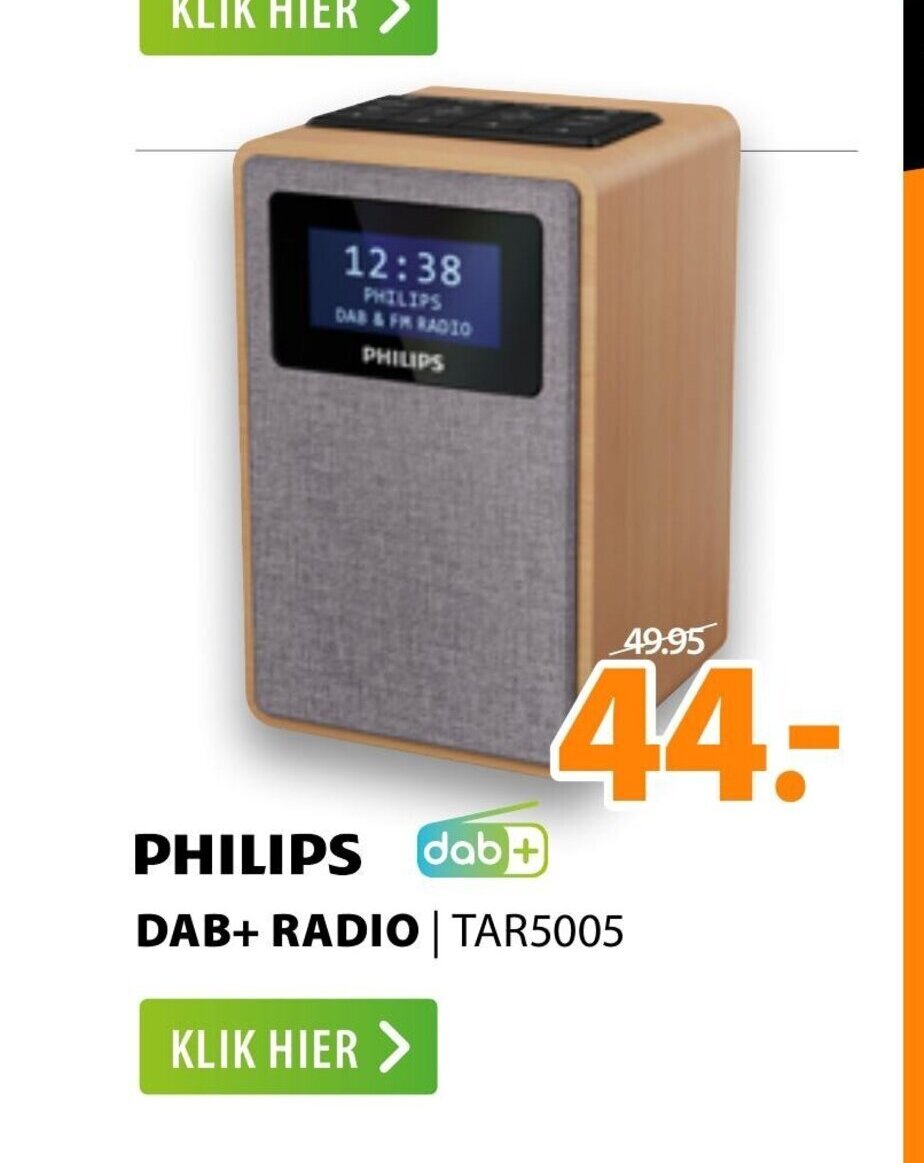 Philips DAB+Radio TAR5005 aanbieding bij Expert