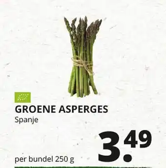 Natuurwinkel Groene Asperges aanbieding