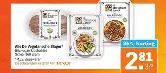 Albert Heijn Alle de vegetarische slager 25% Korting aanbieding