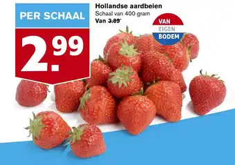 Hoogvliet Hollandse aardbeien 400 gram aanbieding