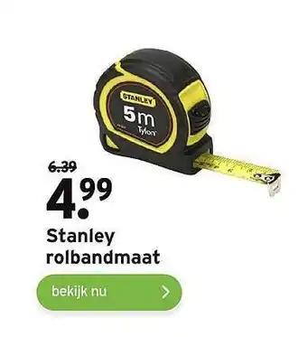 GAMMA Stanley Rolbandmaat aanbieding