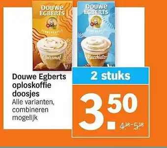 Albert Heijn Douwe Egberts Oploskoffie Doosjes aanbieding