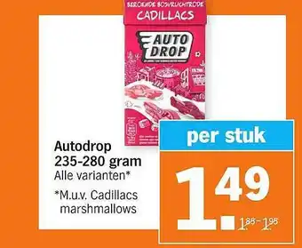 Albert Heijn Autodrop 235-280 Gram aanbieding