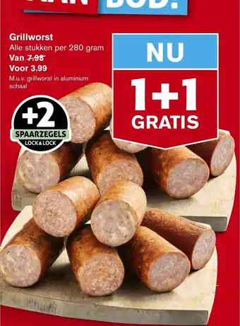 Hoogvliet Grillworst 280 gram aanbieding