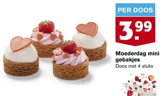 Hoogvliet Moederdag mini gebakjes 4 stuks aanbieding