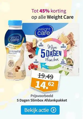 Plein.nl Weight Care 5 Dagen Slimbox Afslankpakket 45% Korting aanbieding