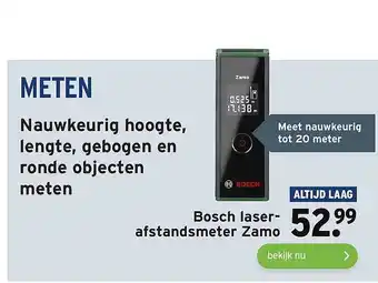 GAMMA Bosch Laserafstandsmeter Zamo aanbieding