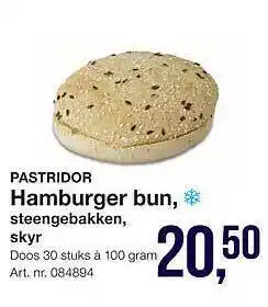 Bidfood Pastridor hamburger bun, steengebakken, skyr aanbieding