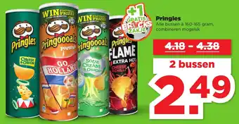 PLUS Pringles 2*160-165g aanbieding