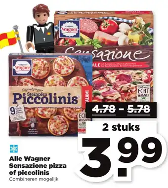 PLUS Wagner Sensazione pizza of piccolinis aanbieding