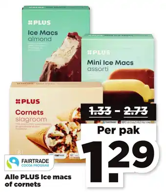 PLUS PLUS Ice Macs of cornets aanbieding