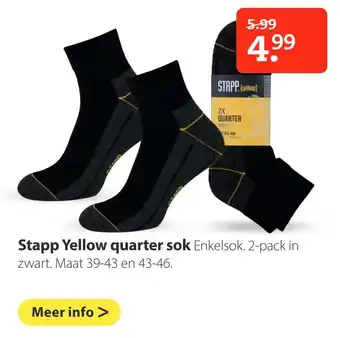 Boerenbond Stapp Yellow quarter sok aanbieding