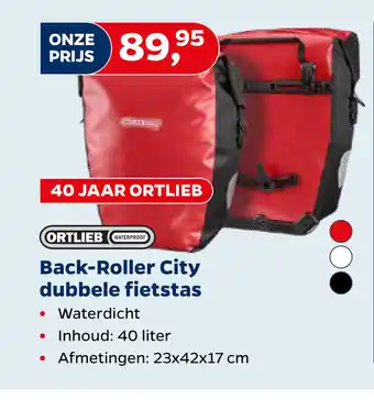 Bike Totaal Back-roller city dubbele fietstas aanbieding