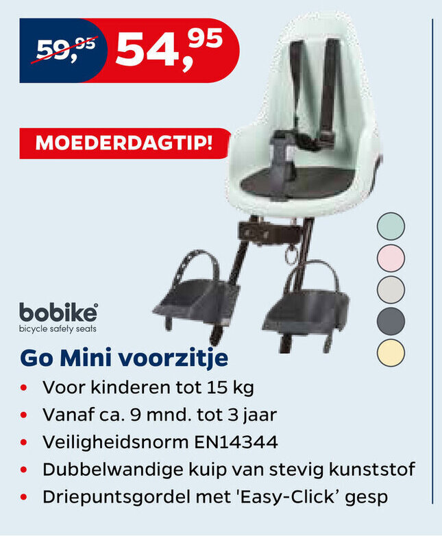 Bobike Go mini voorzitje aanbieding bij Bike Totaal