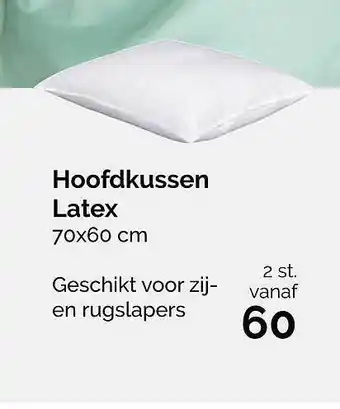 Beter Bed Hoofdkussen latex 70x60 cm aanbieding